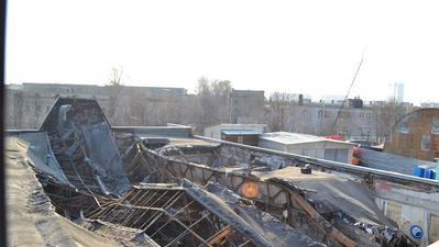 Вид сверху на сдание склада до начала производства работ